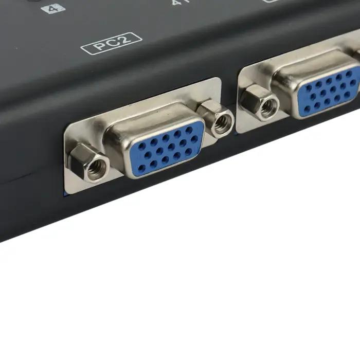 BaoBao-commutateur KVM, commutateur KVM VGA USB pour 4 PC partage d'un moniteur vidéo et 3 appareils