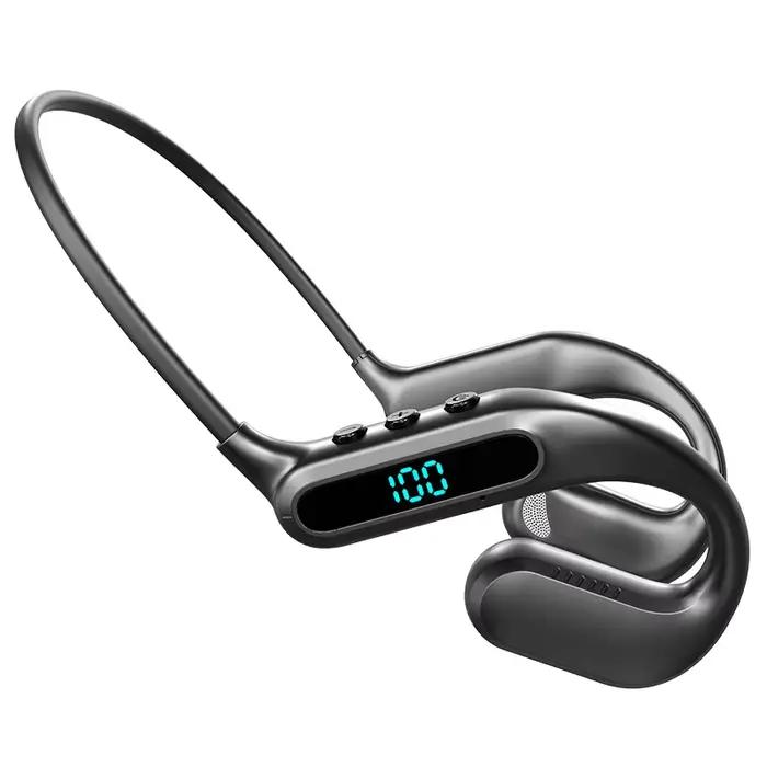 Écouteurs sans fil Bluetooth 6.0, crochet d'oreille, Conduction osseuse, pour sport, mains libres, a