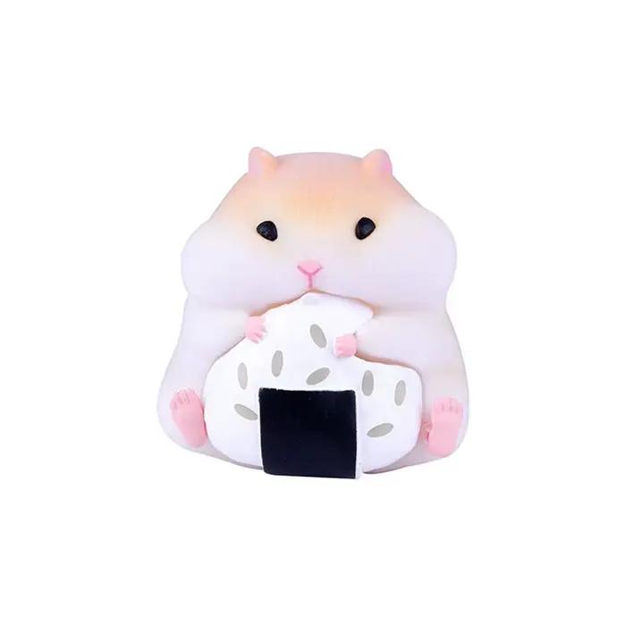 Flocage de souris Hamster, série Foodie, petits animaux, figures de capture, dessin animé mignon, ca