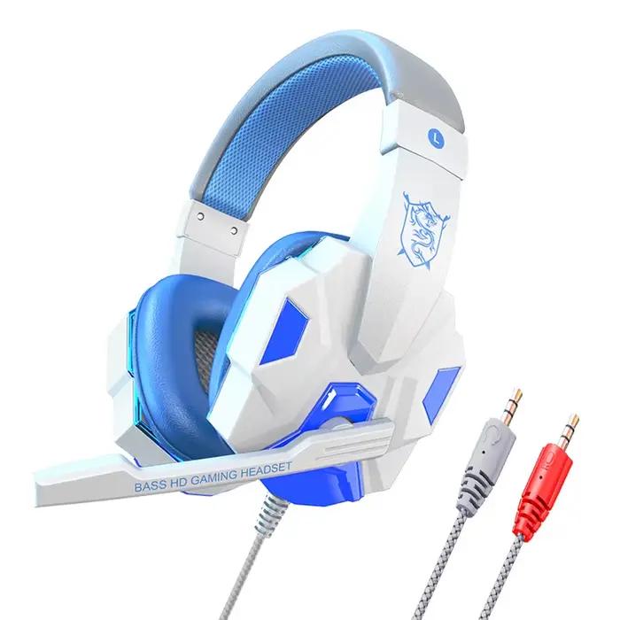 Nouveau casque filaire amélioré pour joueurs avec micro, suppression du bruit, pour PC, ordinateur p