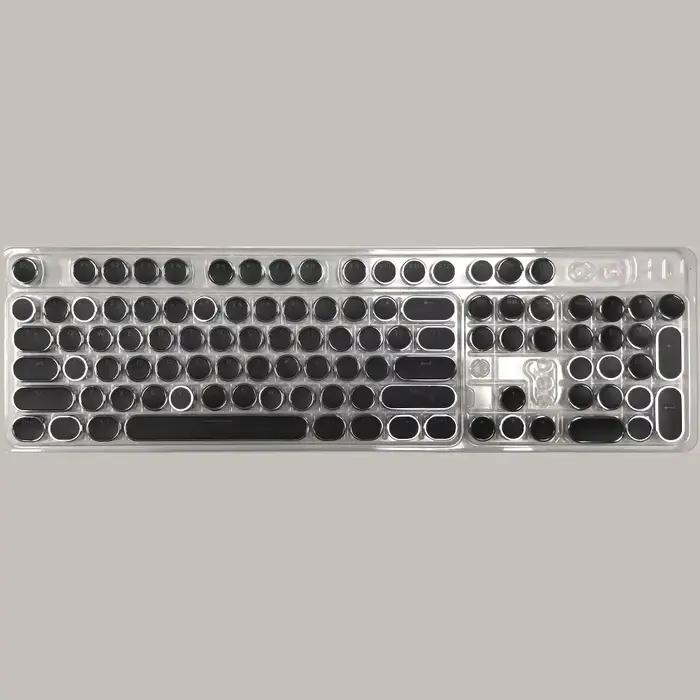 Capuchons de touches Punk Hangul en alliage d'aluminium, ronds de jeu français/russe/espagnol/coréen