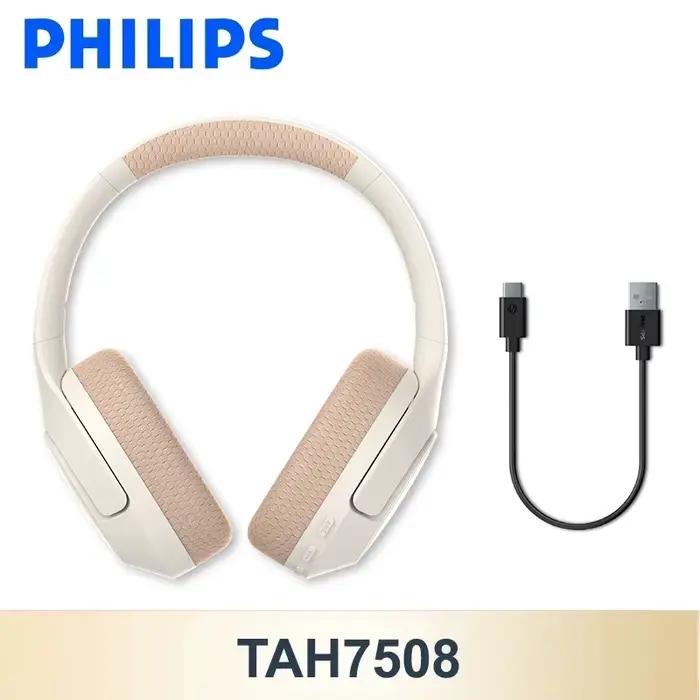Philips TAH7508 – écouteurs sans fil avec suppression du bruit, casque professionnel, stéréo haute r
