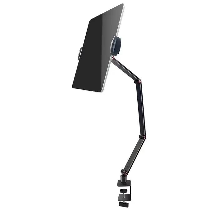 Support de moniteur portable pour jeux et streaming en direct, pliable, trois bras métalliques, supp