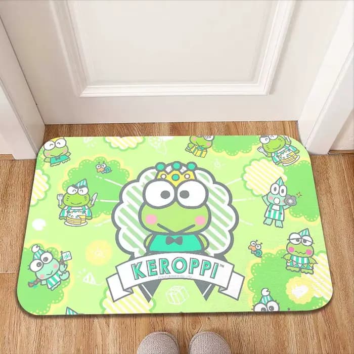 Tapis KEROKEROKEROPPIS Kawaii dans le salon, pour porte d'entrée, lavable et antidérapant, pour cuis