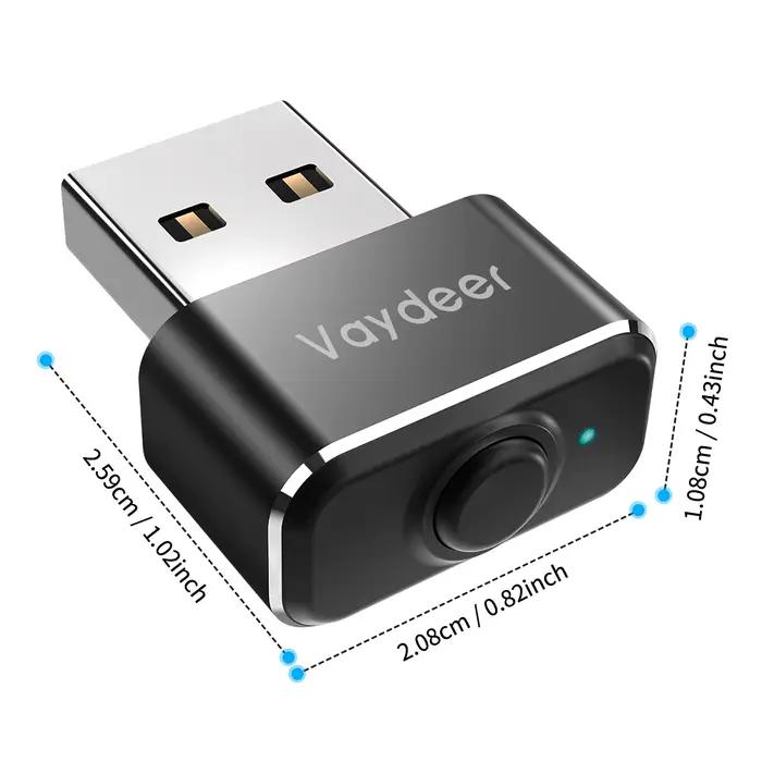 Vaydeer-Tiny Mouse Jiggler, T3s Mouse Mover, Fabriqué en alliage d'aluminium de qualité supérieure, 