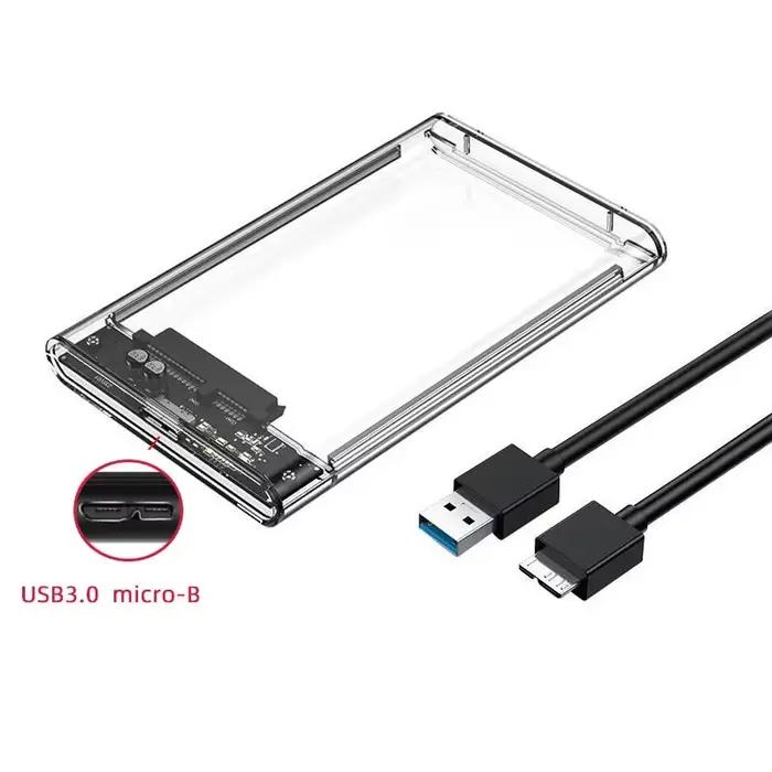 Boîtier de disque dur externe USB 3.0/Type C, 2.5 pouces, SATA SSD, avec vitesse de transfert de 5Gb