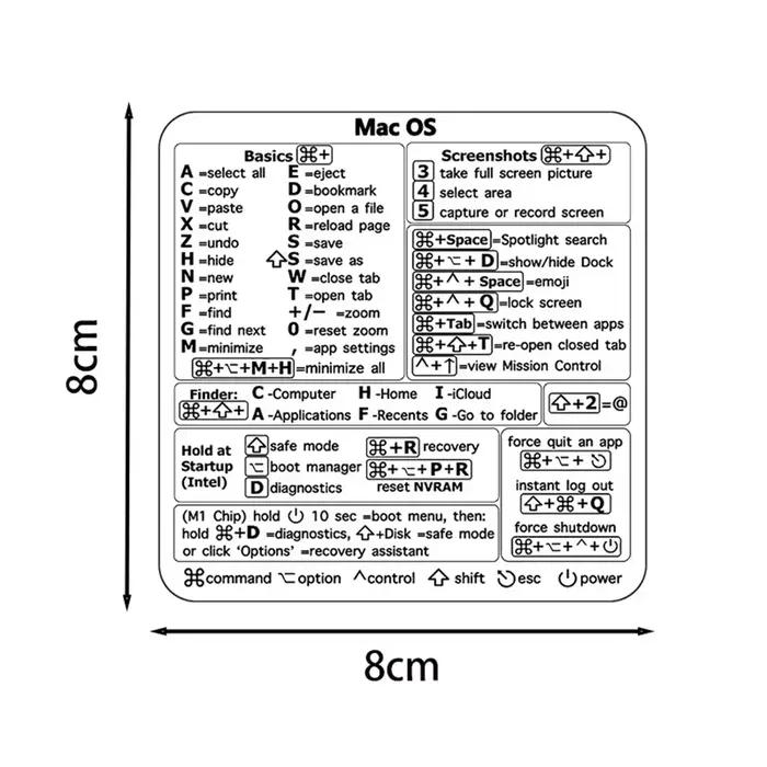 Autocollants de raccourci de clavier, 1 pièce, pour Word Excel Windows MAC OS lettre graphique autoc