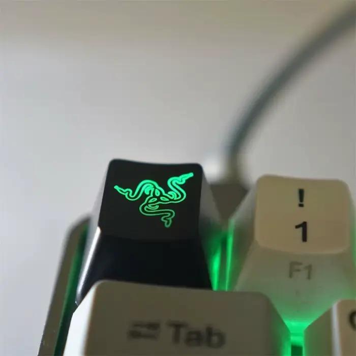 Crossing Axis R4 ABS translucide Keycap clavier mécanique translucide Keycap pour Razer couverture p
