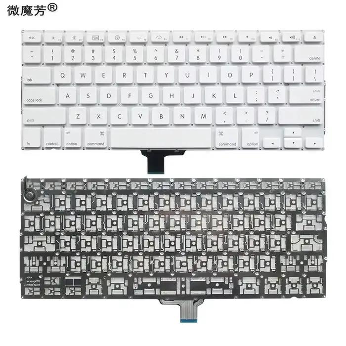 Clavier américain pour Macbook Pro 13 pouces, clavier américain blanc A1342