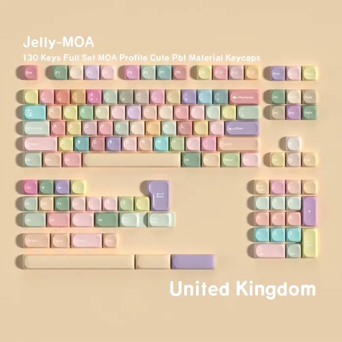 Clavier mécanique Jelly, profil MOA, touches PBT, espagnol, français, allemand, anglais, Abnt2, russ