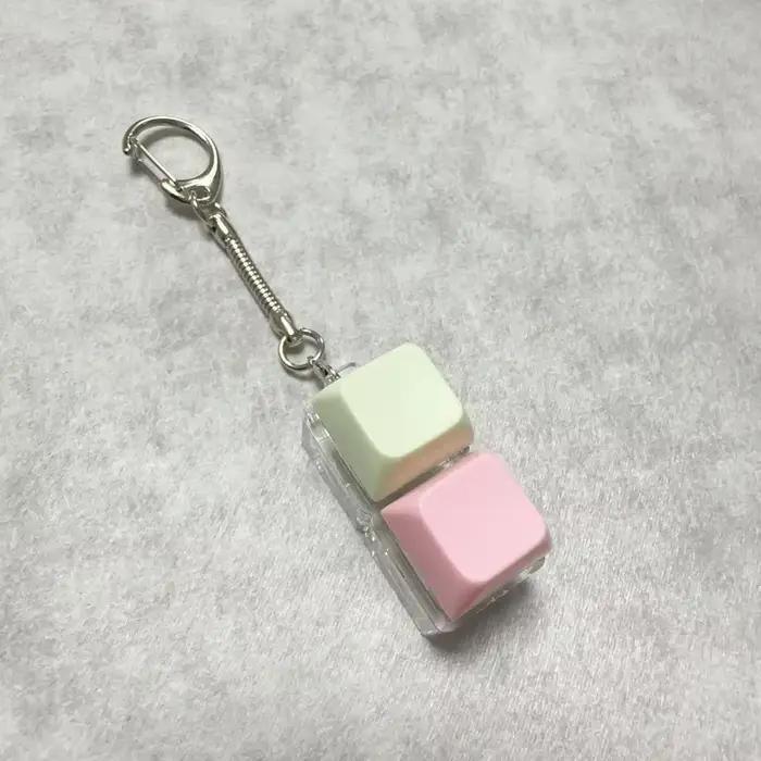 Relaxant bricolage clavier Fidget porte-clés Keycap touches bouton Clicker jouet soulagement du Stre