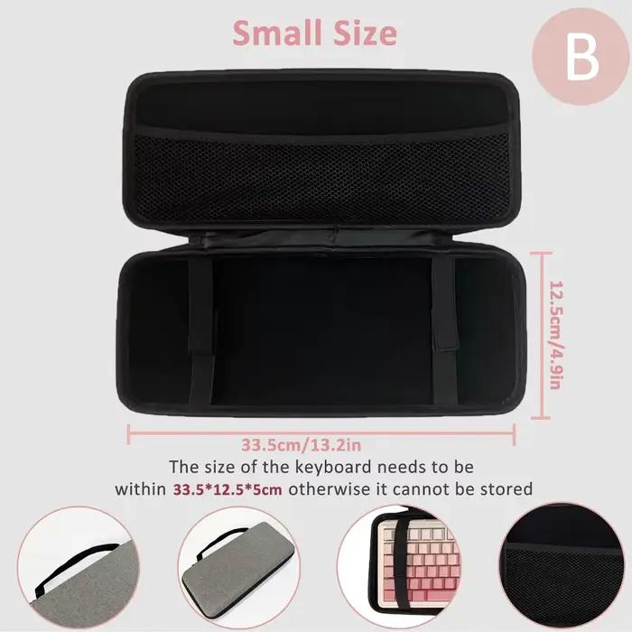 Étui rigide pour clavier, sac de rangement gris noir, boîte de protection anti-poussière pour clavie