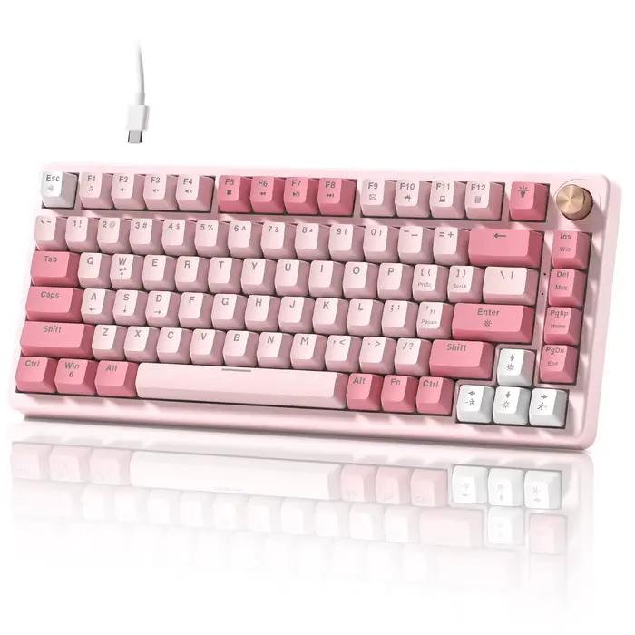 Womier VK75 clavier mécanique filaire 75% personnalisé Hotswap avec bouton rvb rétro-éclairé joint m