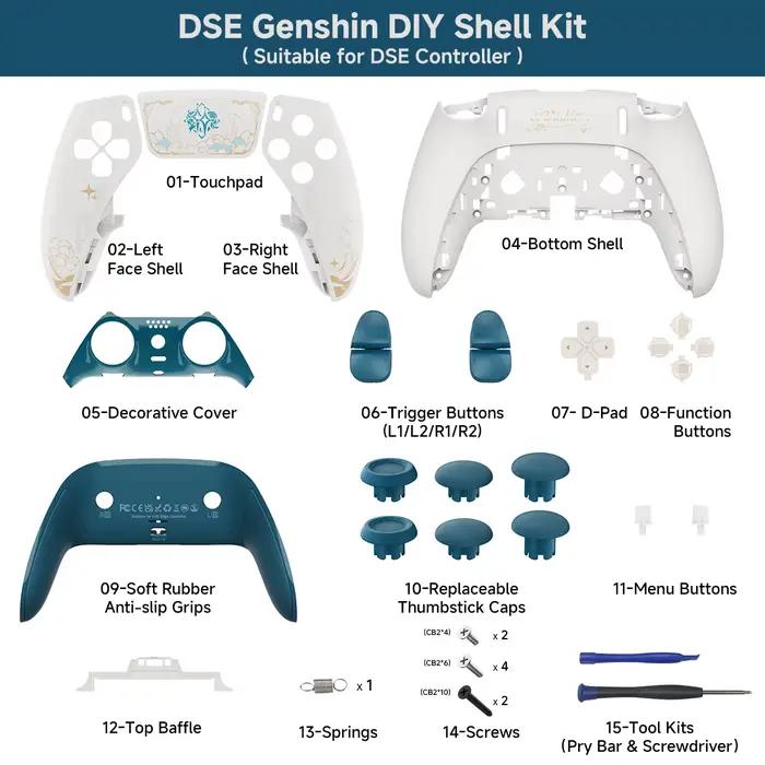 Coque de protection antidérapante pour manette PS5 Elite, nouveau design, motif modifié - manette no