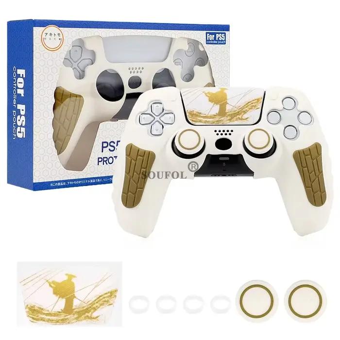 Housse de protection en silicone pour manette PS5, coque en silicone pour manette PS5, coque antidér