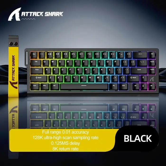 ATTACK SHARK X68HE 8K clavier mécanique, interrupteur magnétique, taux de balayage 128K, précision R