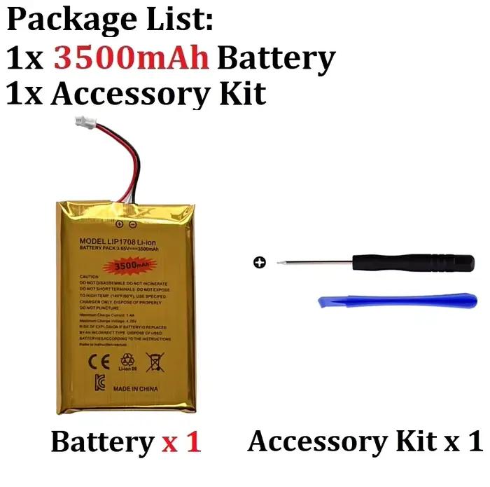 Batterie de contrôleur de jeu Dualsense pour Sony PlayStation 5, mise à niveau vers 3500mAh, LIP1708
