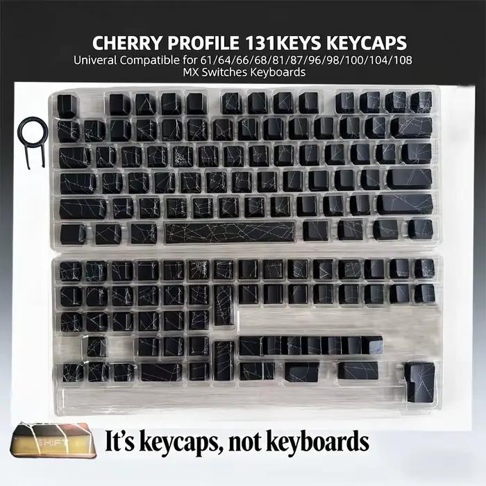 Capuchons de clavier à 131 touches, capuchons de clavier pour ongles longs, capuchons de clavier Spi
