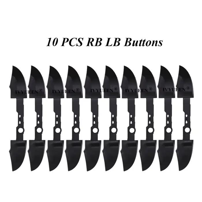 IVYUEEN 10 ensembles de boutons de pare-chocs RB LB blanc noir pour contrôleur XBox série S X déclen