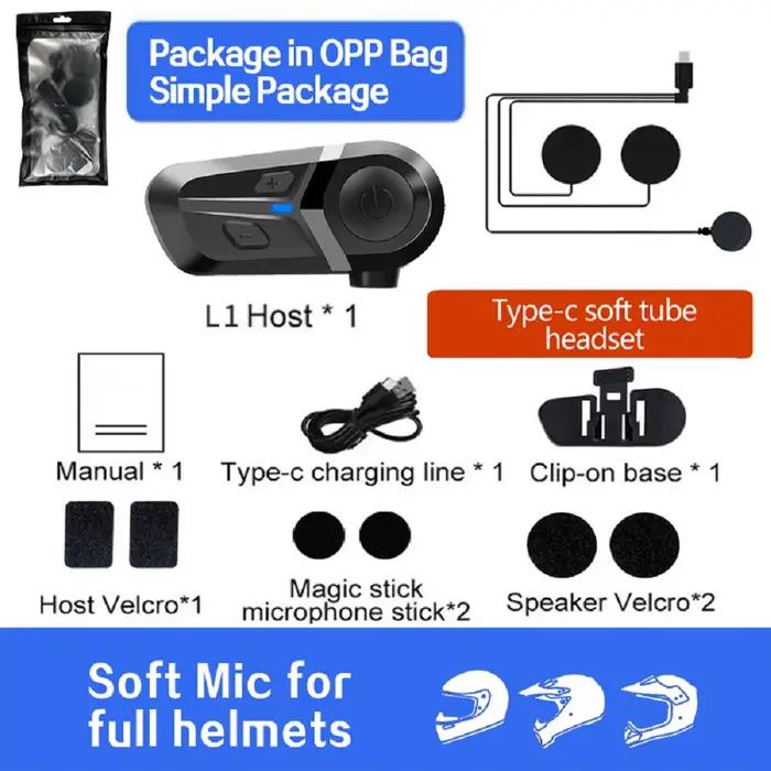 Bluetooth 5.3 casque casque sans fil mains libres appel téléphone Kit Moto étanche écouteur lecteur 