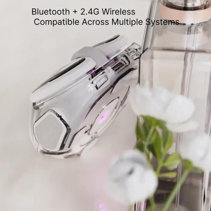 EWEADN Souris de jeu ergonomique mignonne, mini souris sans fil en forme de pomme de terre, double m