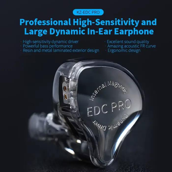 KZ EDC PRO amélioré haute qualité dynamique HIFI dans l'oreille câble Interchangeable filaire mouvem