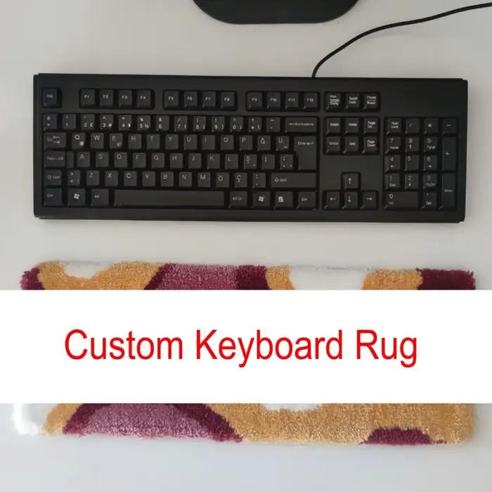 Tapis de clavier personnalisé capitonné, en peluche douce pour bureau, livraison directe