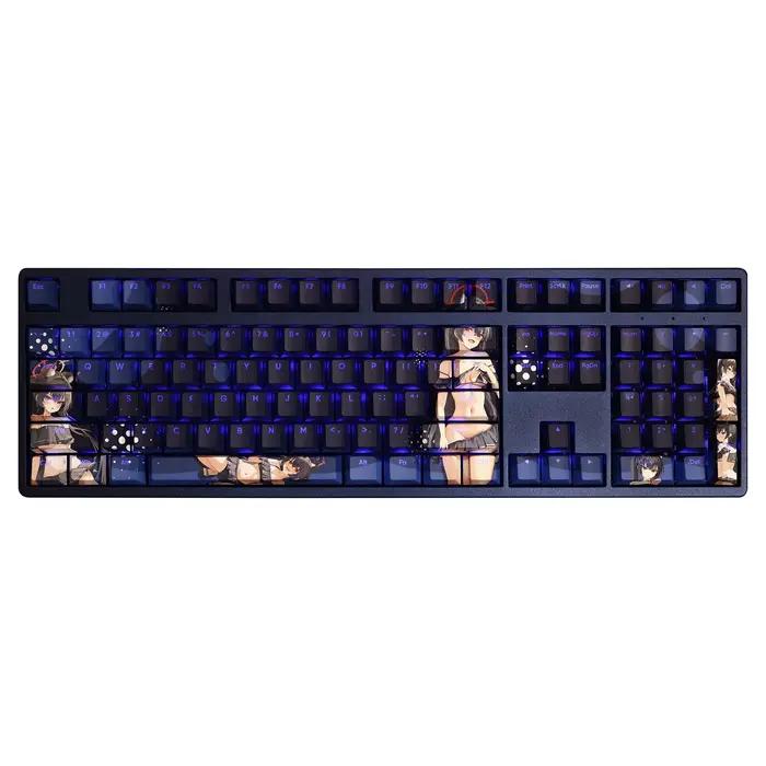 Kuromi Serika Blue Archive Game PBT Keycaps, aucun profil, bricolage personnalisé pour MX Switch, cl