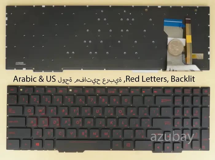 Clavier pour Bali Rog, GL553VD, GL553VE, GL553VW, FX553VD, FX553VE, V156362ES1, biomUS, Coréen, Fars