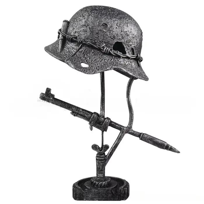 Lampe de table style guerre, lampe casque de la Seconde Guerre mondiale, souvenir anti-guerre, ornem