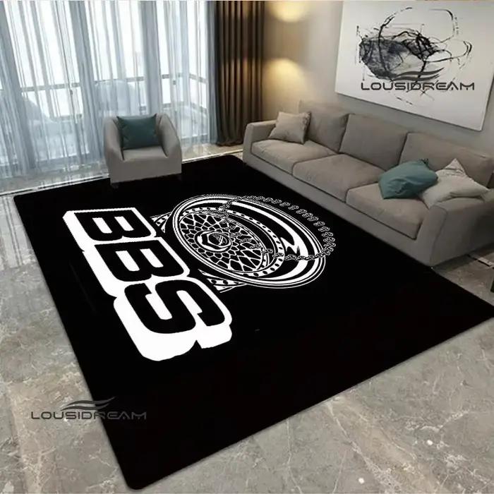 Tapis rétro imprimé BBS Racer 3D, tapis non ald, décoration de chambre à coucher, décoration de salo