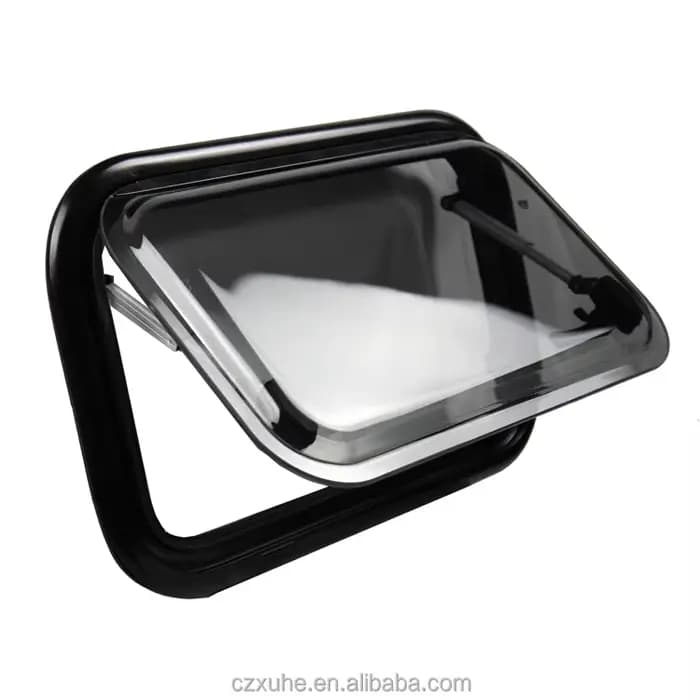 Fenêtre d'angle ronde en acrylique à double panneau pour camping-car, accessoires et pièces de carro