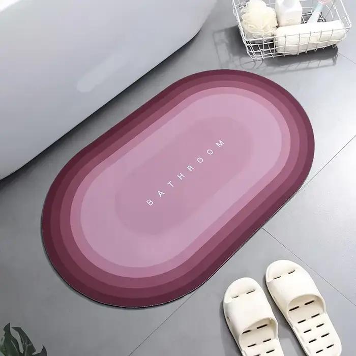 Tapis de Douche Super Absorbant Antidérapant pour Salle de Bain, Tapis de Sol Simple pour Cuisine, E
