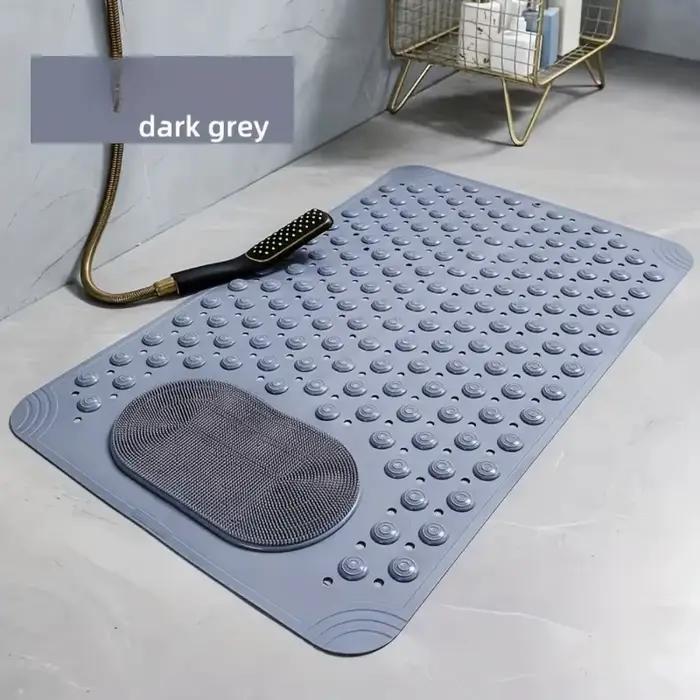Tapis de Massage antidérapant pour salle de bain, couleur unie, pour la maison, à ventouse, imperméa