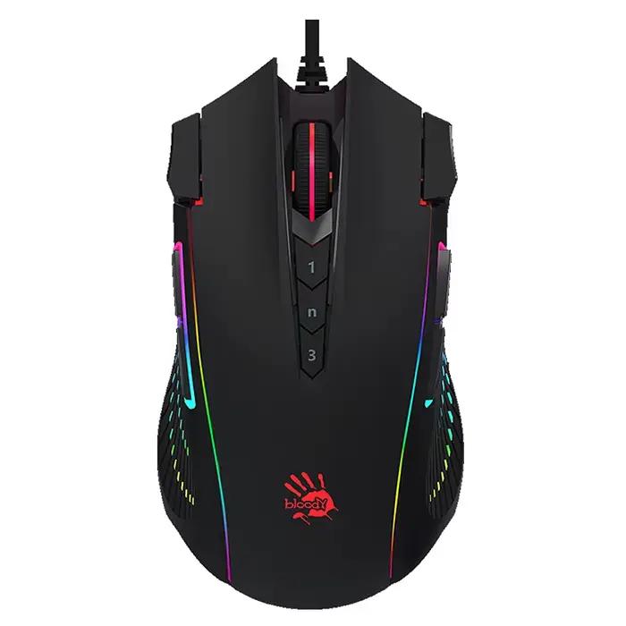 Souris de jeu Bloody J90s, moteur de jeu BC3332-S, 8000 CPI, accélération 25 G, Metal X'Glide Armor 