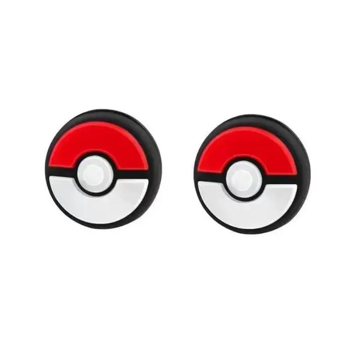 Capuchons de joystick en silicone Poke Ball Anime pour Nintendo Switch 2 2025 – Protège-joysticks Jo