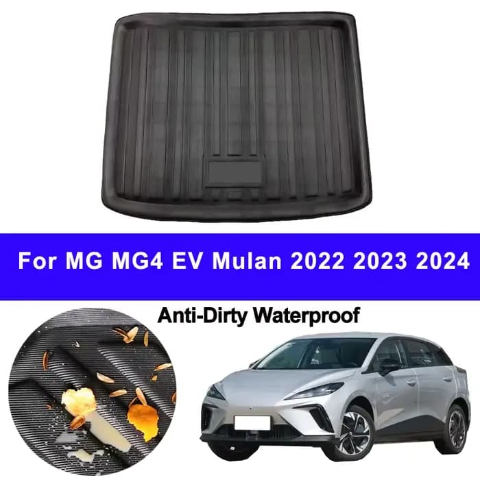 Tapis de sol de coffre pour MG MG4 EV Mulan 2022 2023 2024, doublure de cargaison de coffre d'oreill