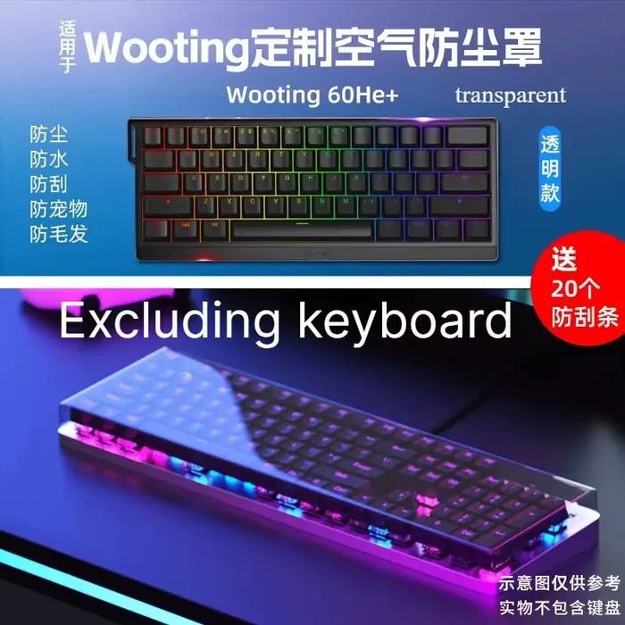 Wooting 60He +/80He housse anti-poussière pour clavier mécanique Film de protection Transparent hous