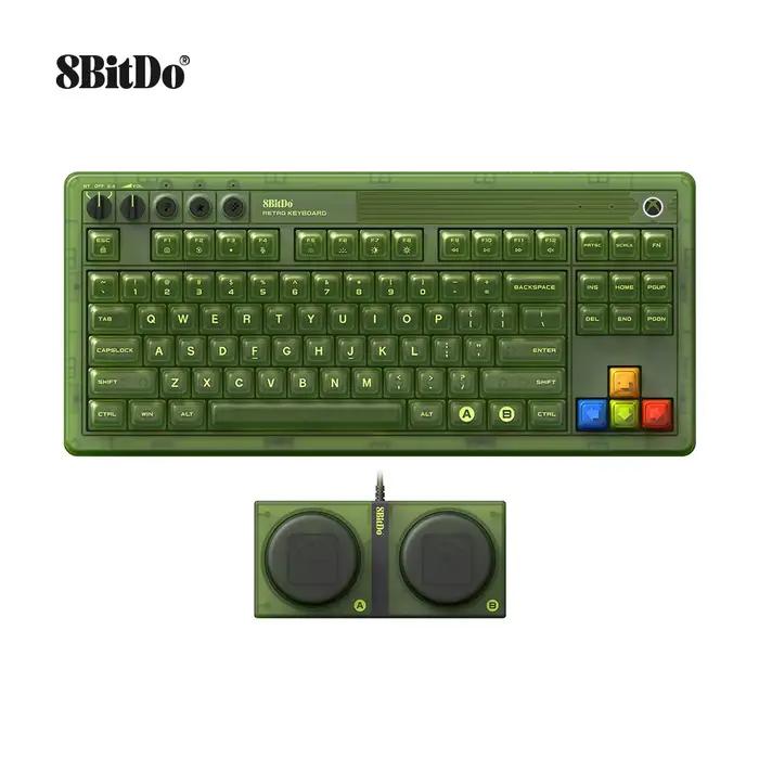 8BitDo rétro 87 clavier mécanique avec rétro-éclairage rvb, Bluetooth/2.4G/USB-C clavier de jeu écha
