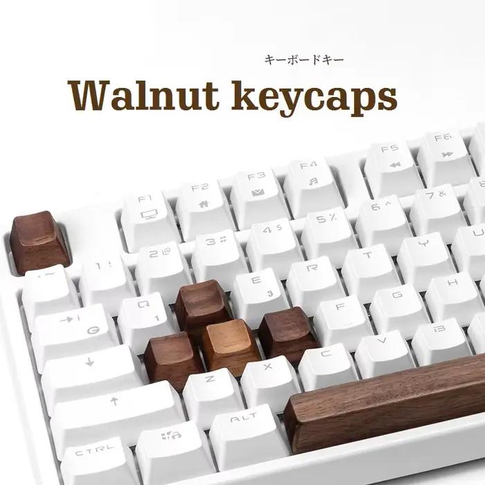 Capuchons de touches en bois Walunt, profil OEM pour clavier mécanique Mx R4 R3 R2 R1, touches de fl