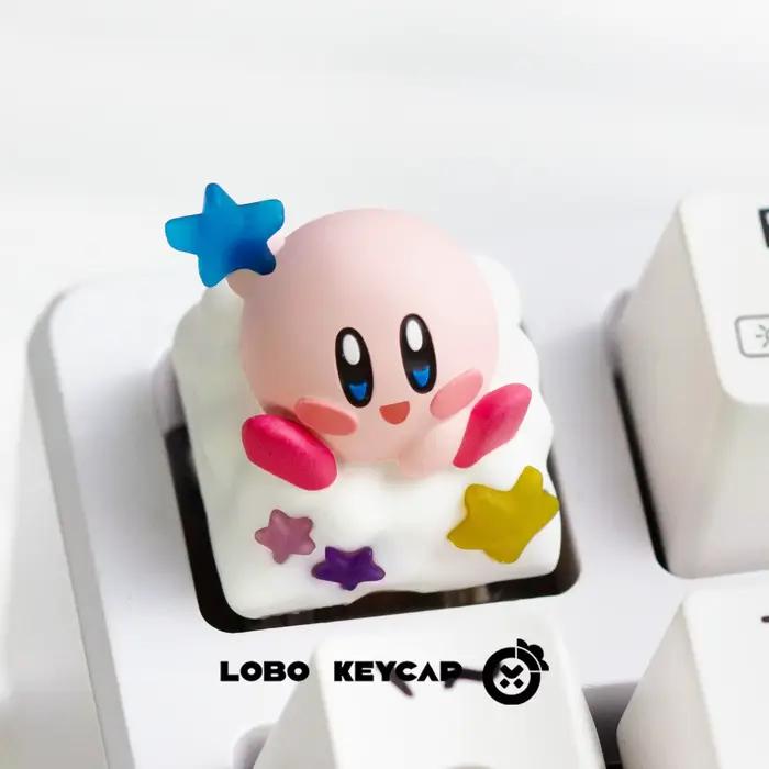 Capuchon de touche de clavier mécanique translucide en résine, série Star Kabi, motif mignon, person