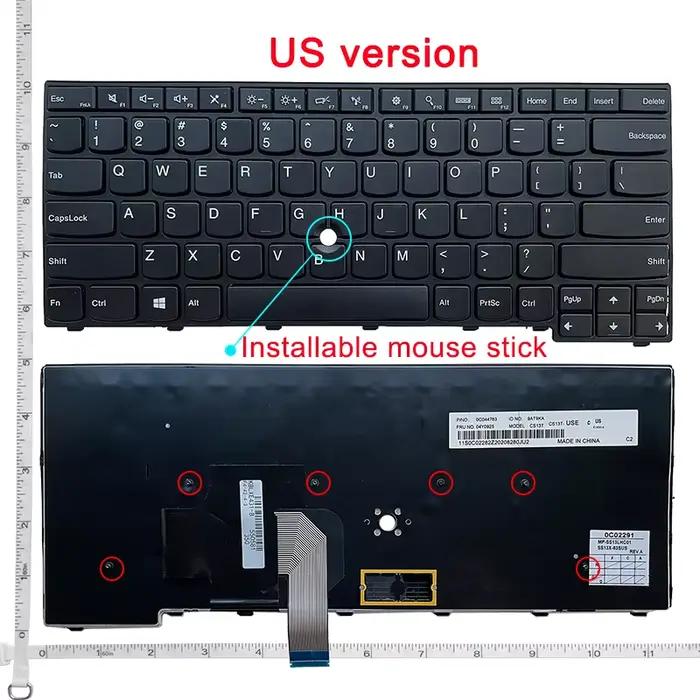 Clavier d'ordinateur portable pour Lenovo IBM ThinkSub, E431, Efts, Lfts, L450, L460, L470, T431S, T