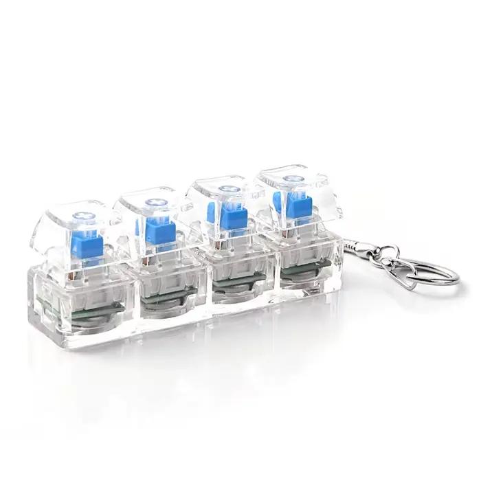 Porte-clés clavier lumineux 4/9 touches, bouton anti-stress pour bureau, maison, adultes, enfants, d