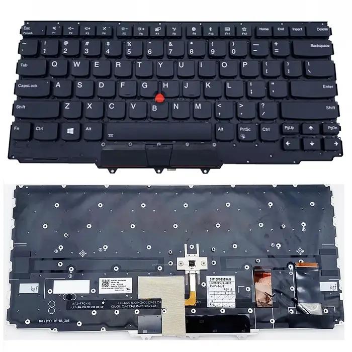 Clavier américain pour ordinateur portable Lenovo X1 Yoga 2e 3e génération 2017 2018, rétro-éclairag