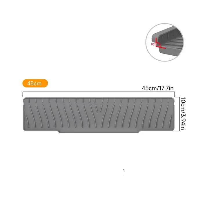 Ensemble de tapis de cuisine polyvalent: tapis de robinet anti-éclaboussures avec plateau anti-goutt