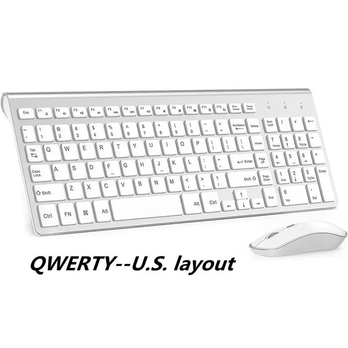 Clavier et souris sans fil, pleine taille avec HTML numérique, compatible avec iMac Mac PC, ordinate