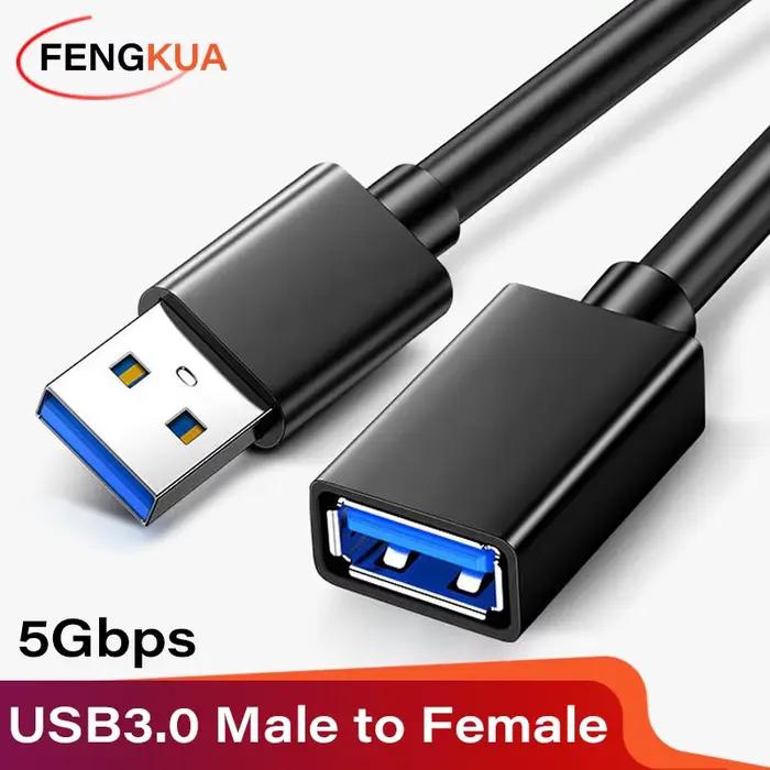 Câble d'extension USB 3.0 mâle à femelle, cordon de données 5Gbps, extension USB3.0 pour PC PS3 ordi