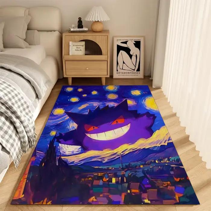 Tapis d'entrée tendance pour salon, tapis P-Pokemon, décoration, tapis antidérapant G-gengar pour cu