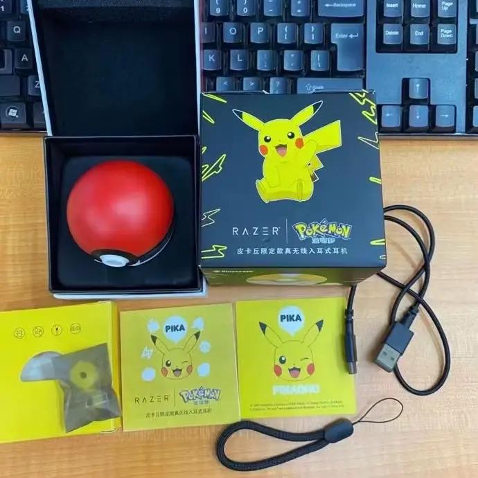 Razer Pokemon Pikachu écouteurs sans fil casque Bluetooth casque Tws tactile jeu écouteurs Pokeball 