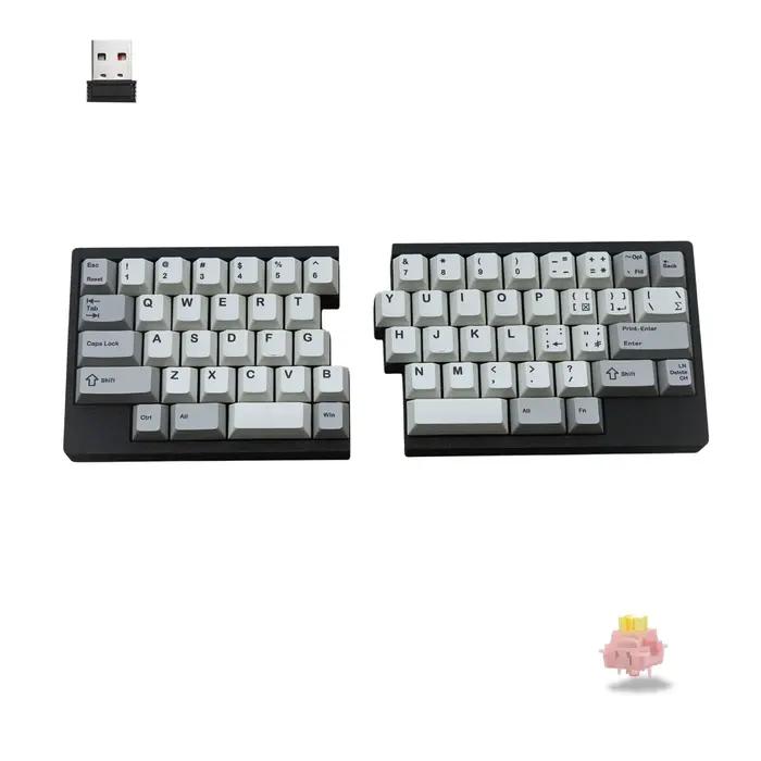 Clavier mécanique ergonomique divisé WHKB, clavier sans fil 2.4G à touches remplaçables à chaud, cla